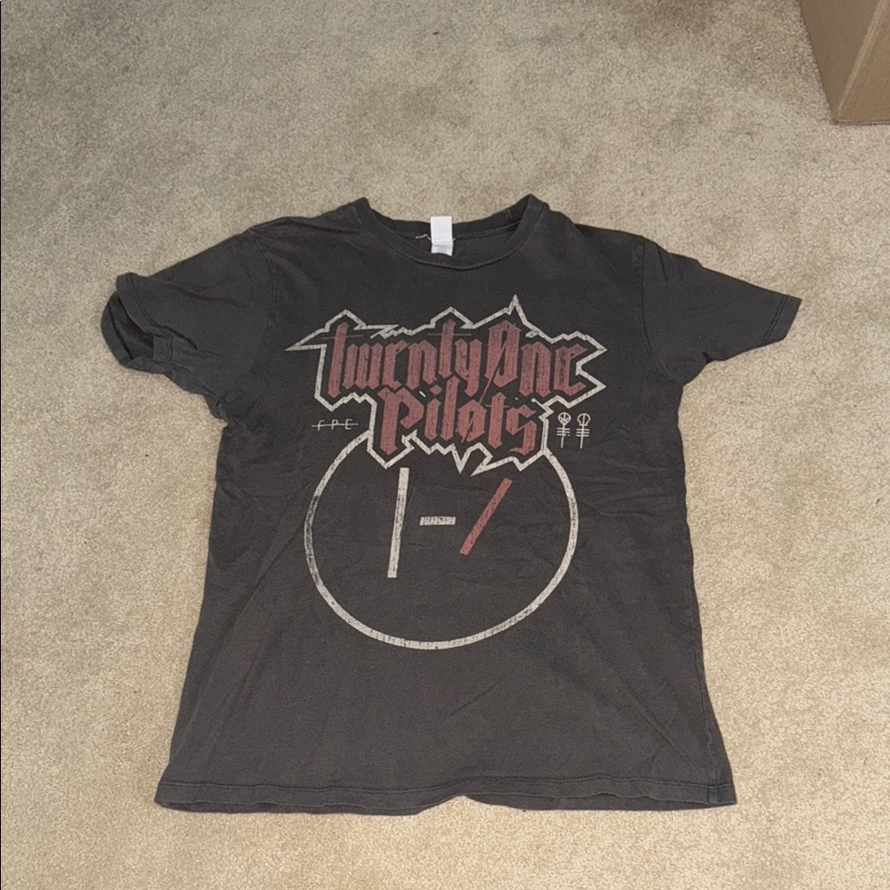 Black and Red Short Sleeve Graphic Tee